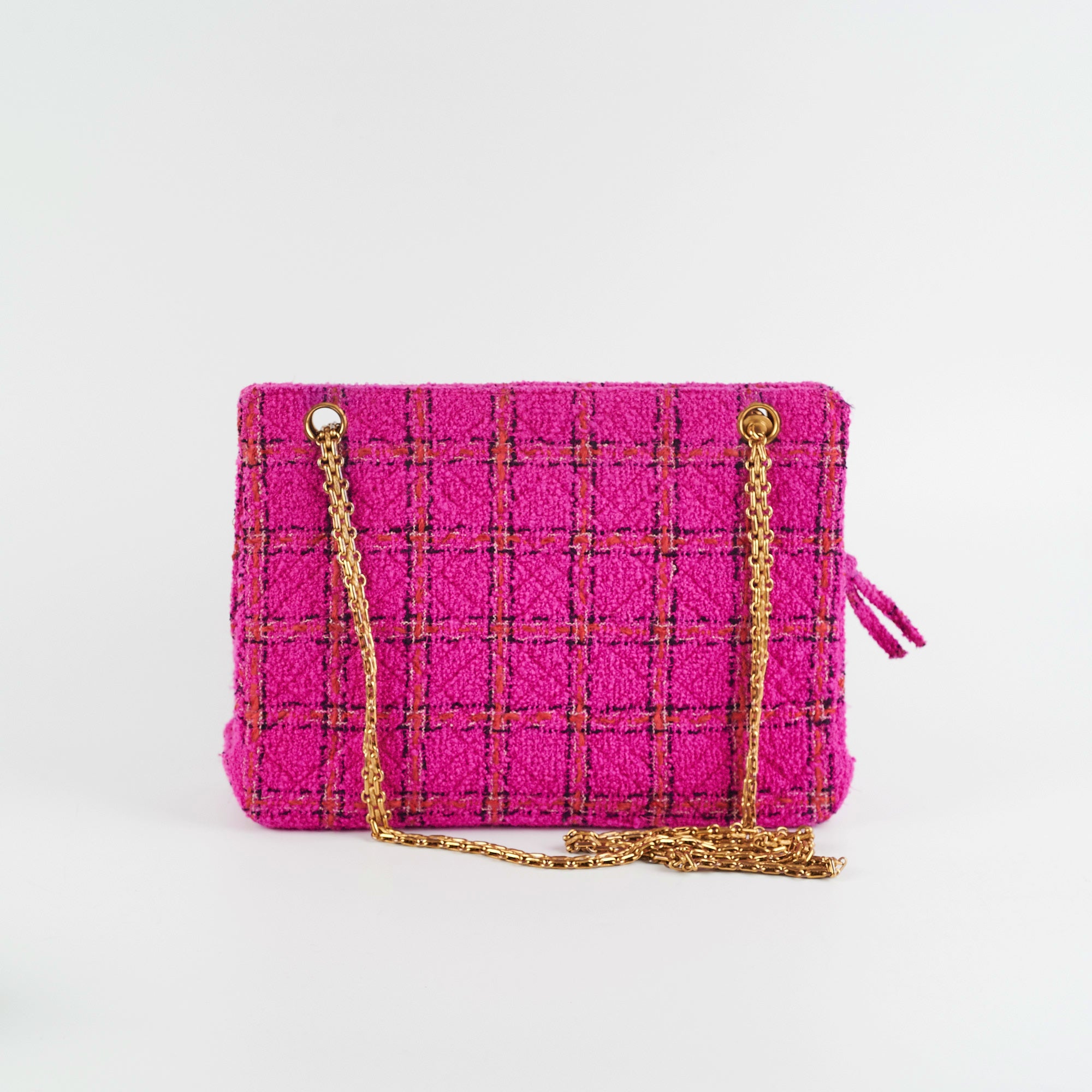 Chanel Pink Tweed Shoulder Bag - Luxury Designer Handbag for Women | Perfect for Parties, Weddings & Special Occasions