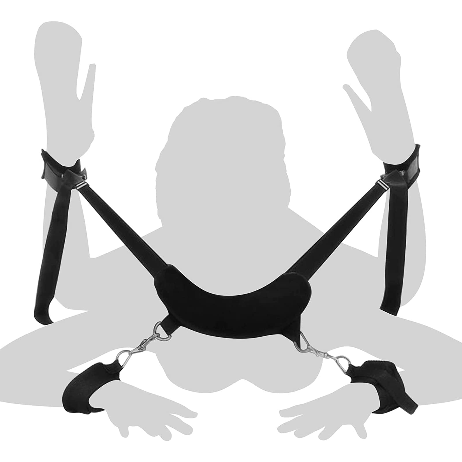 Premium BDSM Bondage Kit with Adjustable Wrist & Ankle Cuffs, Erotic Restraint Toys for Couples - Perfect for Spicing Up Your Bedroom Play & Roleplay Scenes