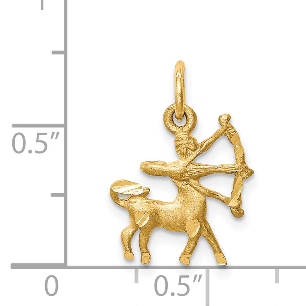 14K Yellow Gold Sagittarius Zodiac Charm Pendant - FJC Finejewelers - Perfect for Birthdays, Anniversaries & Astrology Gifts