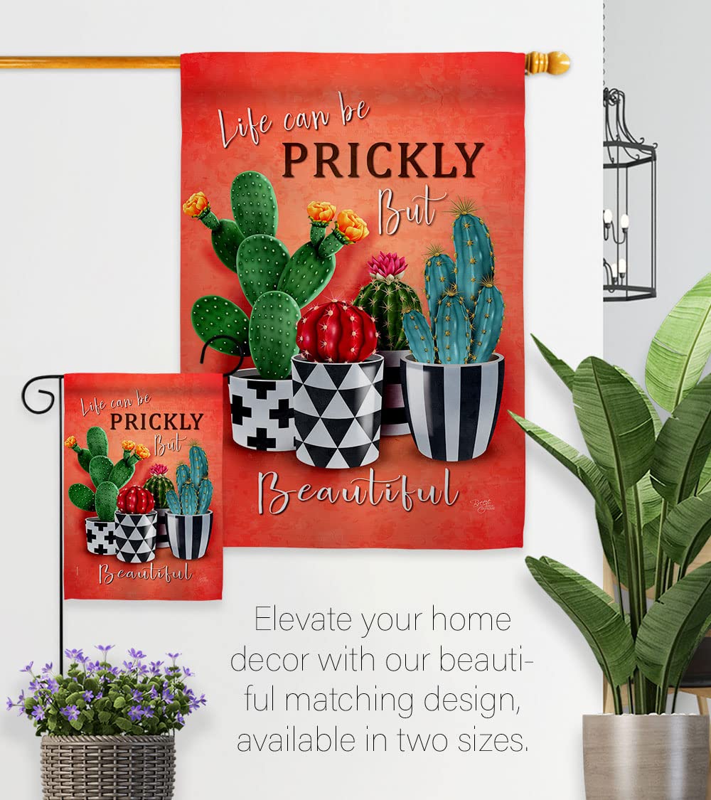 Southwest Desert Cactus Garden Flag - Double-Sided Yard Decor for Home & Gifts