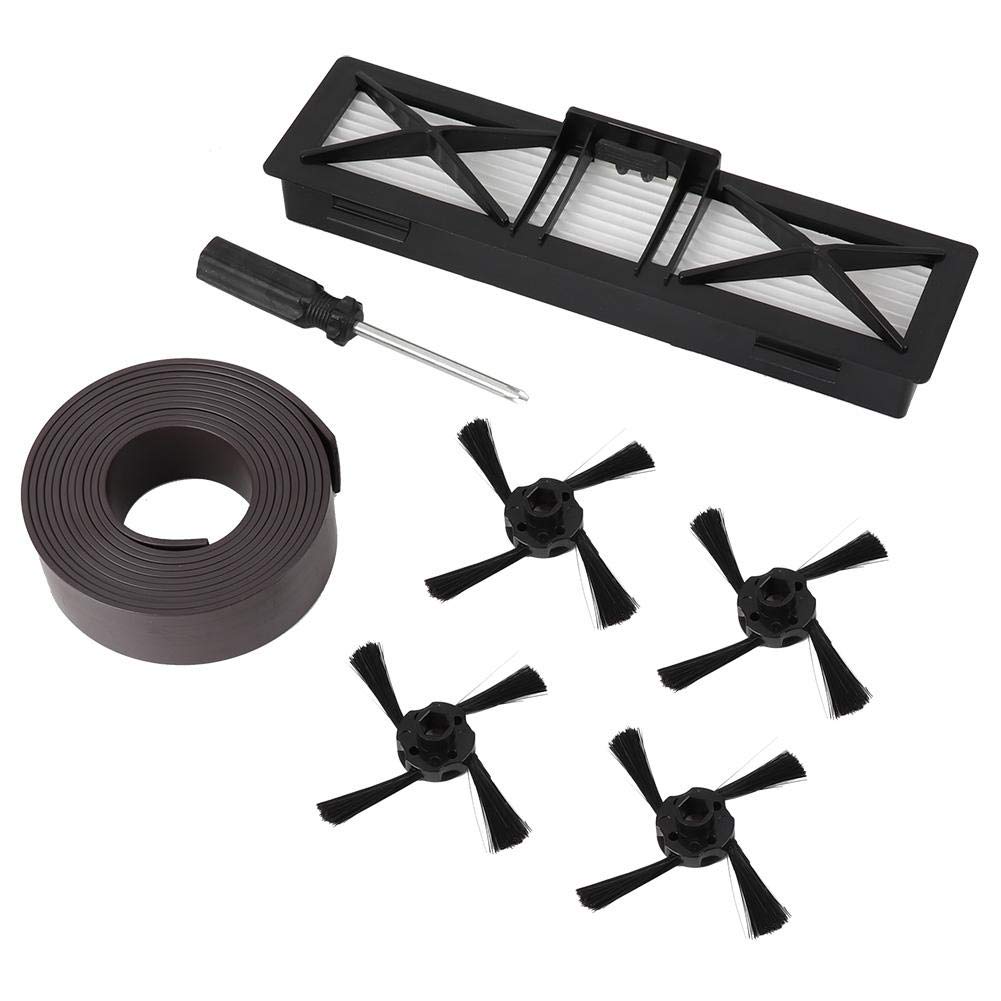 High Performance Vacuum Cleaner Side Brush with Magnetic Stripe & Filter Set - Replacement Cleaning Accessories for Deep Carpet & Hard Floor Cleaning