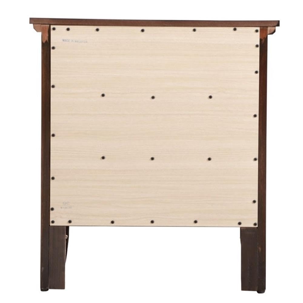 Glory Furniture Hammond 3 Drawer Nightstand in Cappuccino Finish - Modern Bedside Table for Bedroom, Living Room & Guest Room Storage