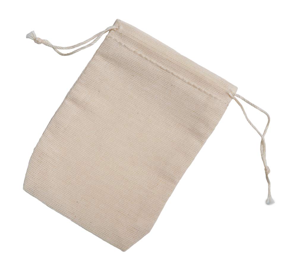 Muslin Drawstring Bags 25pcs - 100% Cotton Tea & Jewelry Pouches for Gifts & Spices
