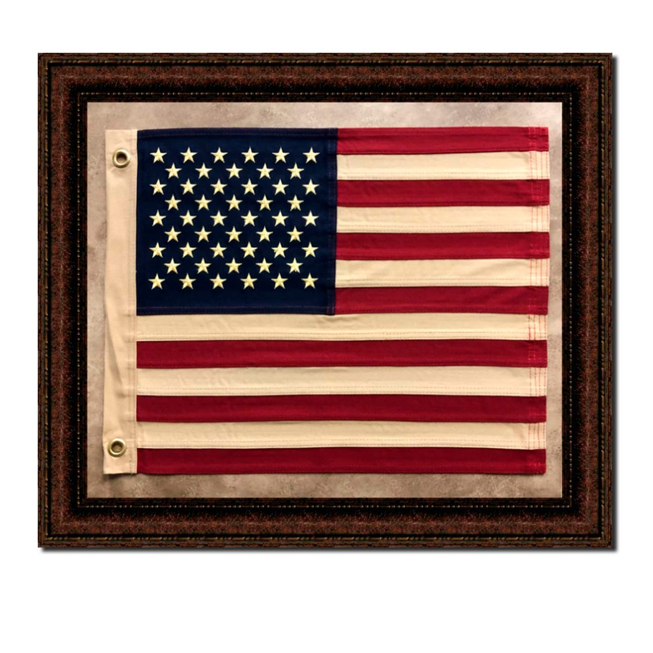 USA Flag with Grommets - Heavy Duty Nylon American Flag - Framed Historical US Flag in Multiple Sizes - Perfect for Home, Office, and Outdoor Decor