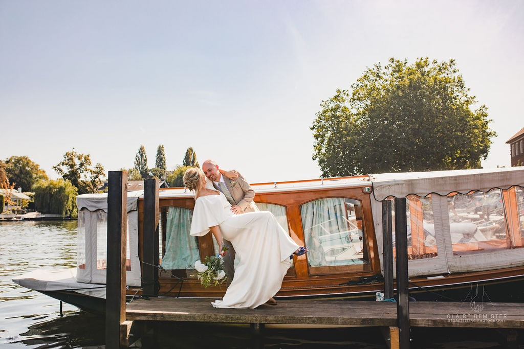 Sarah Seven Camilla Gown - Elegant Wedding Dress for Brides | Perfect for Beach, Garden & Formal Ceremonies