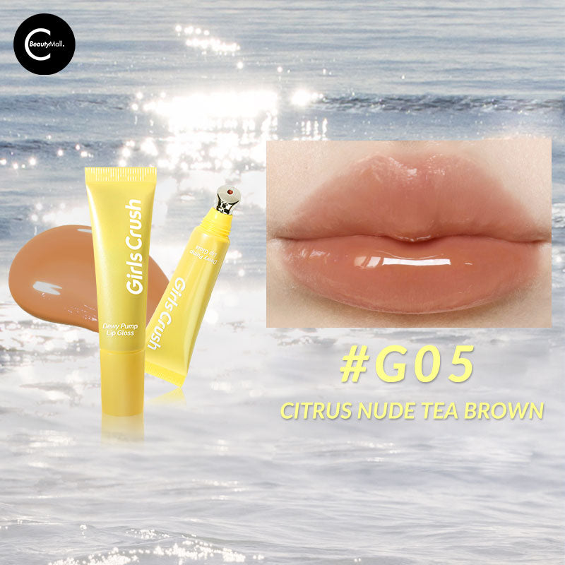 Girls Crush Sunkissed Glow Hydro Wave Cooling Lip Gloss - Hydrating & Shiny Lip Makeup for Daily Wear, Parties & Summer Vibes