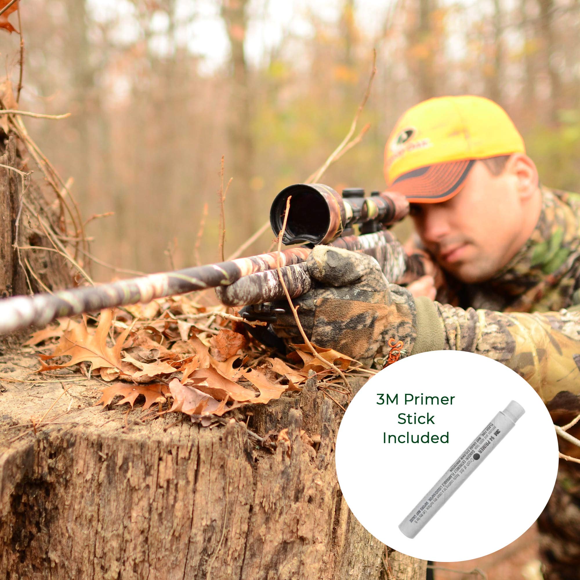 Hunter Mossy Oak Gun Camo Kit - Premium Gun Skin & Scope Skin with Primer Stick | Camouflage Hunting Accessories for Rifles & Shotguns | Perfect for Hunting, Outdoor Adventures & Tactical Training