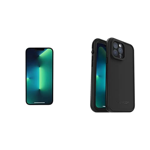 OtterBox LifeProof FRĒ MAGSAFE Waterproof Case & Performance Flex Glass Screen Protector for iPhone 13 Pro Max (Black & Clear) - Shockproof, Drop Protection for Outdoor, Swimming & Extreme Sports