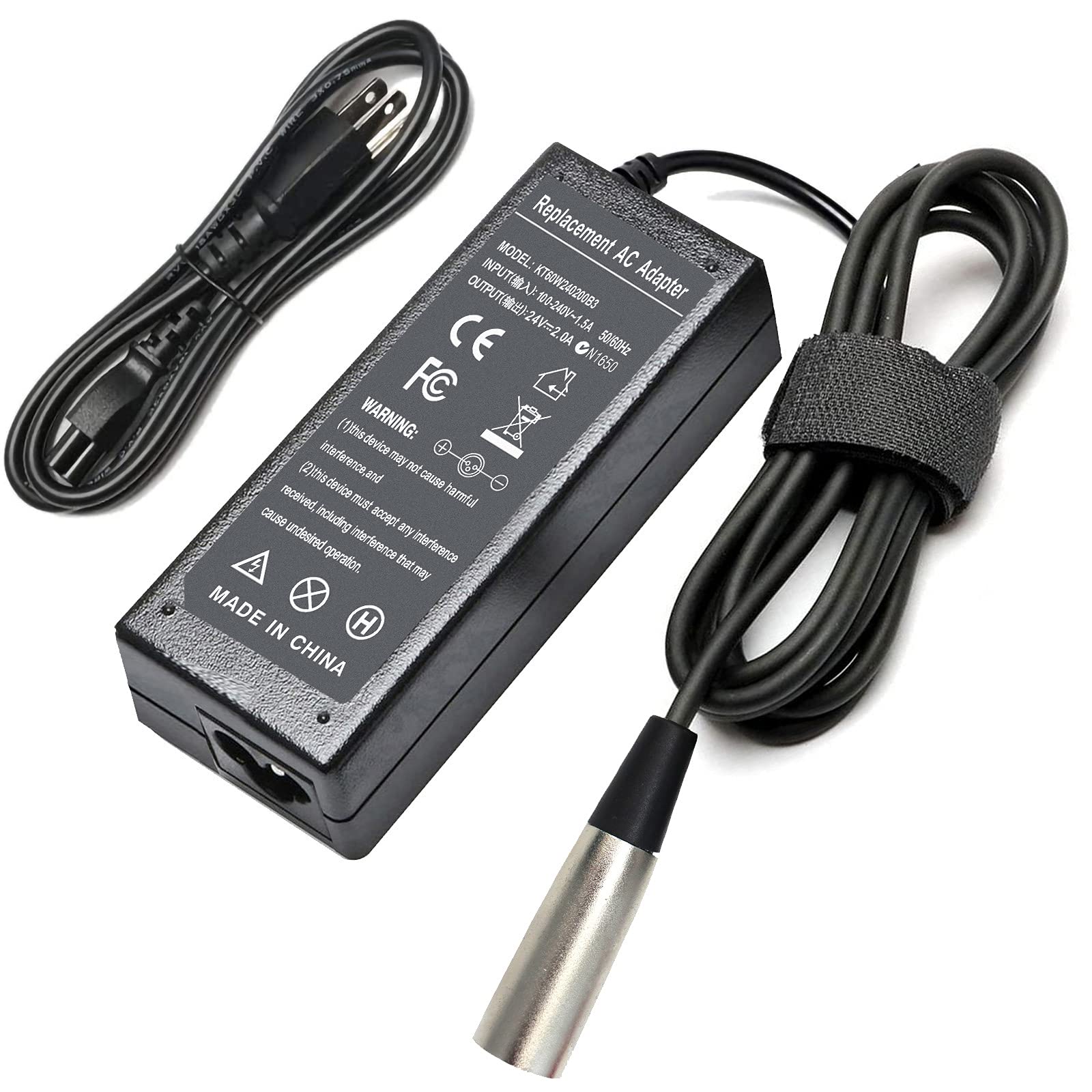 24V 2A XLR Electric Scooter Battery Charger - Compatible with Go-Go Elite Traveller, Hoveround MPV5, Jazzy Power Chair, iZip & GT Mobility Scooters - Perfect for Home, Travel & Outdoor Mobility Needs