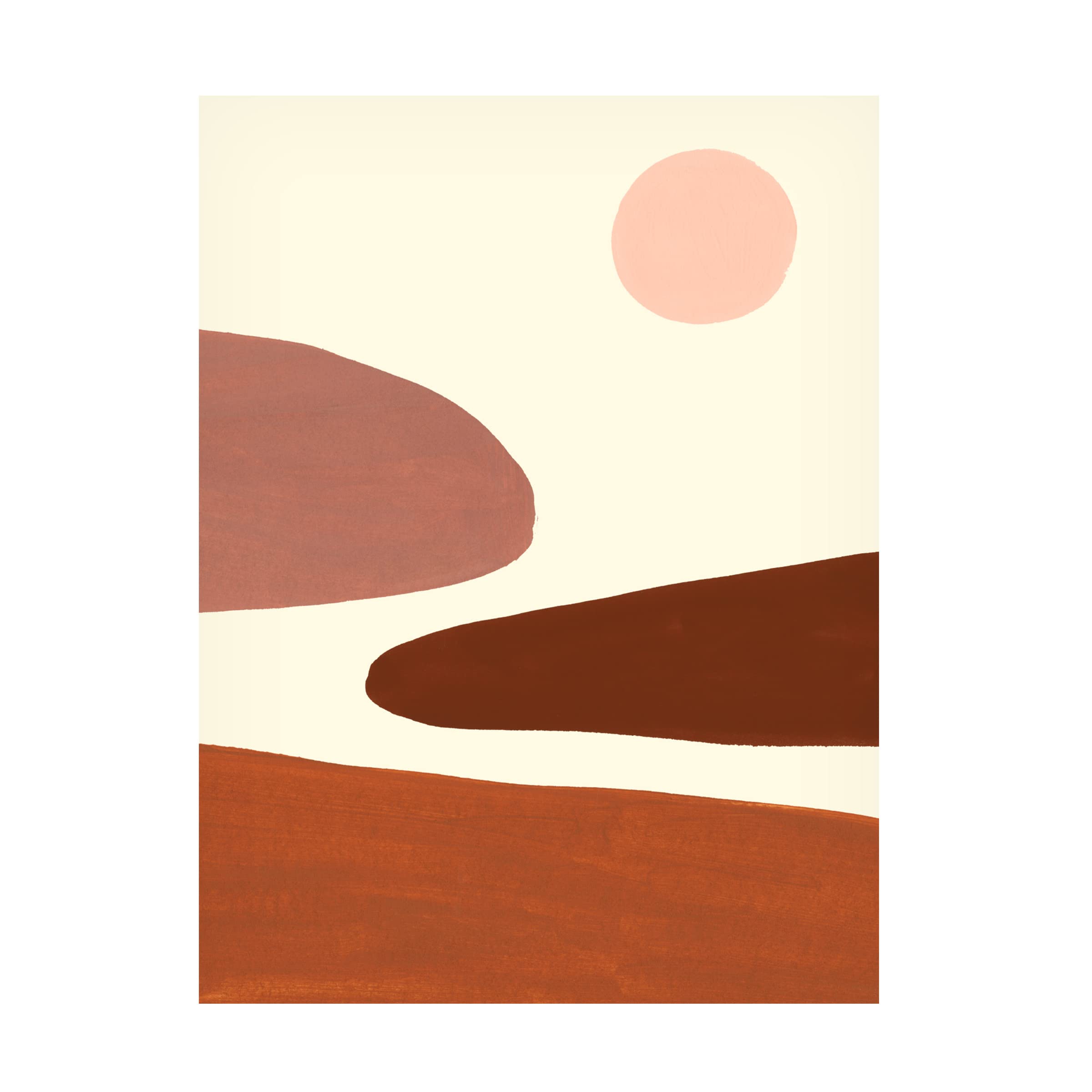 Victoria Borges 'Simple Scape II' Canvas Wall Art Print - Modern Abstract Landscape Painting for Living Room, Bedroom & Office Decor