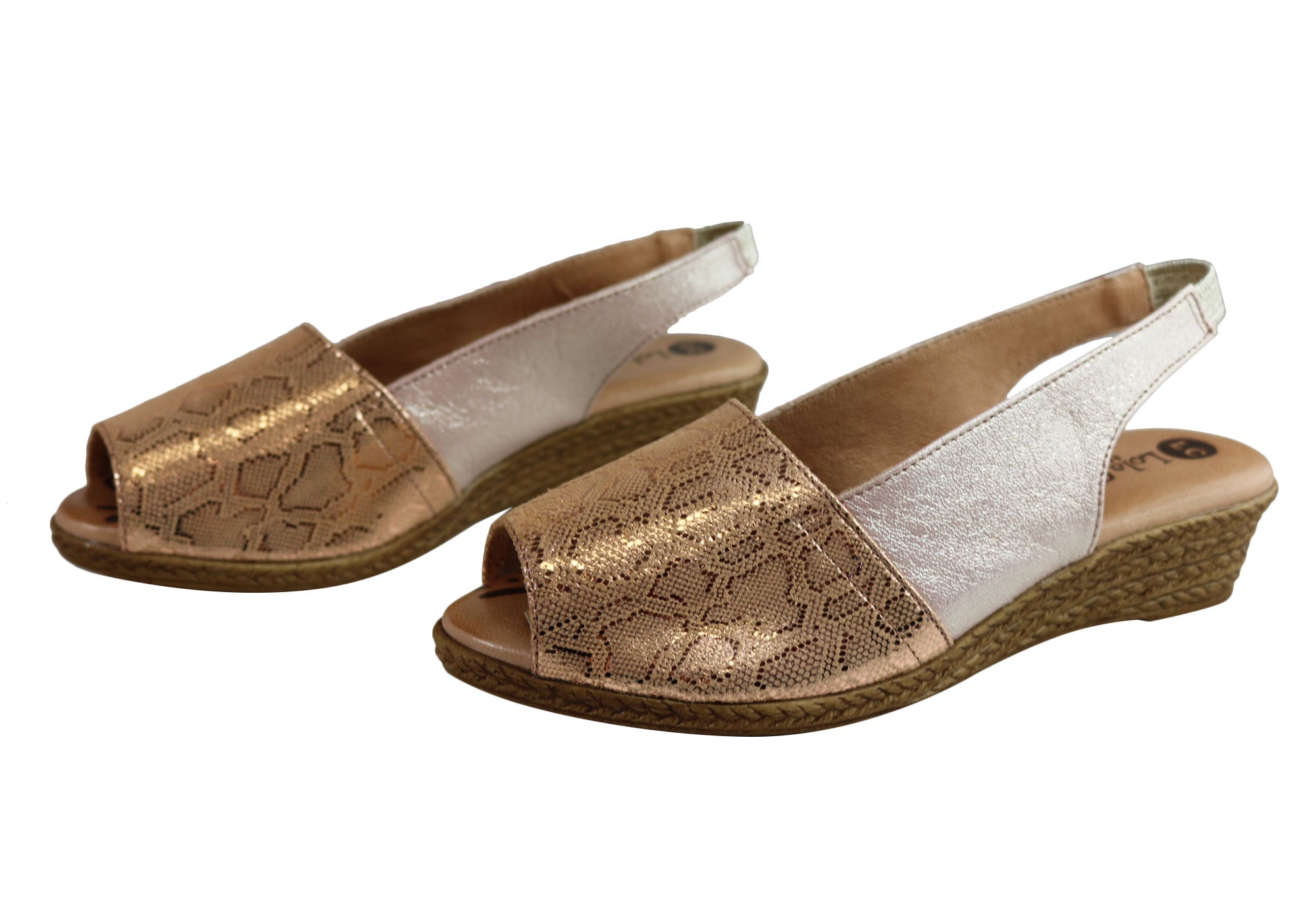 Lola Canales Glee Women's Comfort Leather Wedge Sandals - Handmade in Spain - Perfect for Summer Outings & Beach Vacations