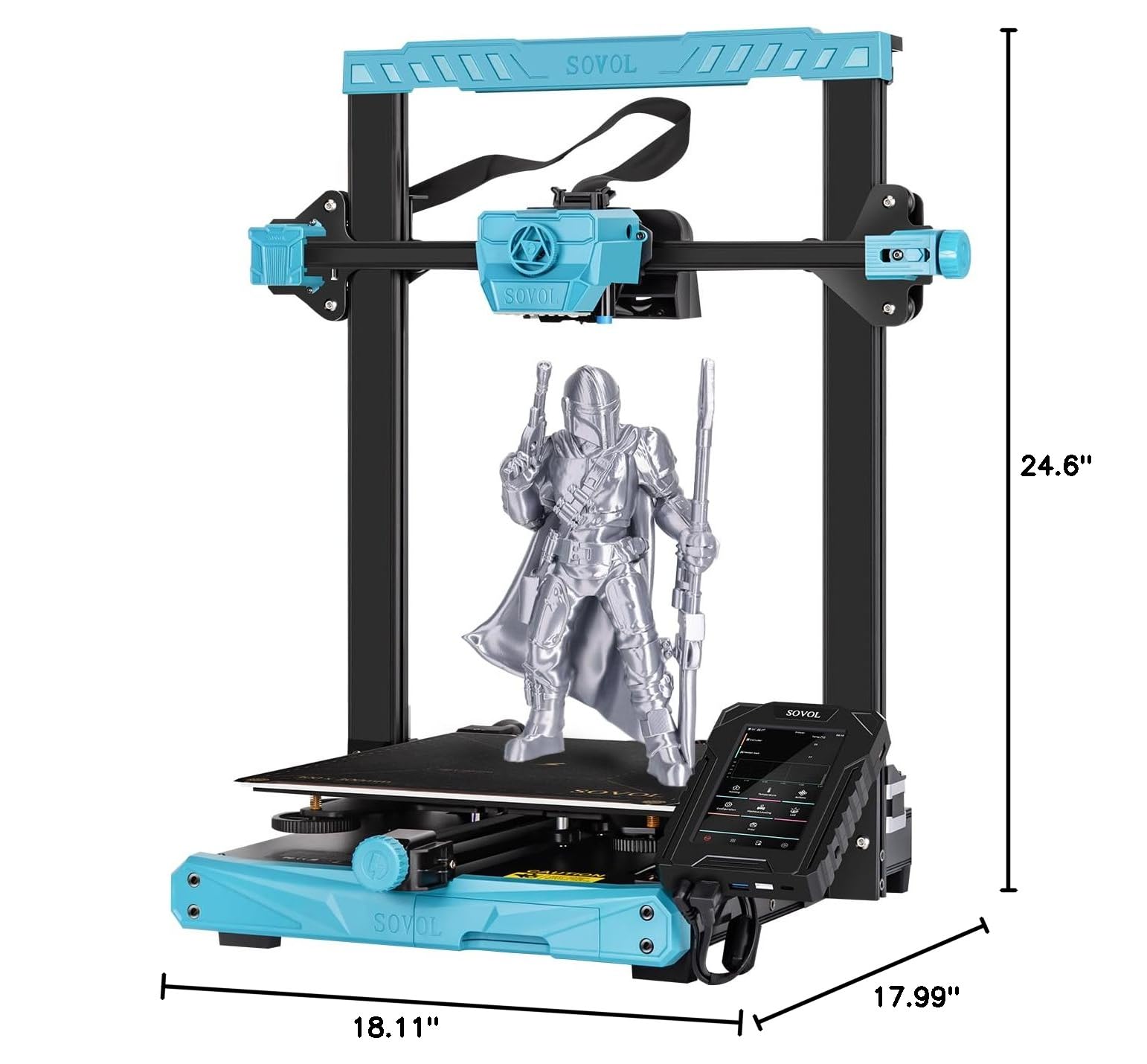 Sovol SV07 Plus 3D Printer with Klipper Firmware - 500mm/s Max Speed, 300℃ High Temp, 600W PSU, 420W Heated Bed, 5