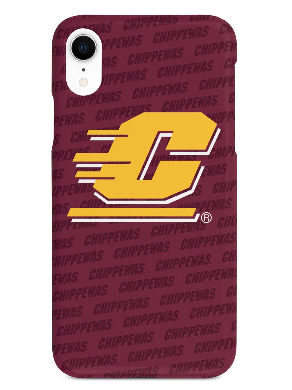 3D Textured Protective Phone Case for Apple iPhone XR - CMU Inspired Design - Durable Shockproof Cover for Everyday Use & Campus Life