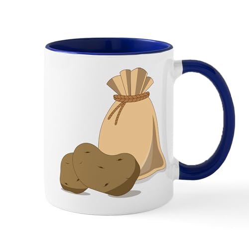 White/Navy Inside - Potato Bag Mug