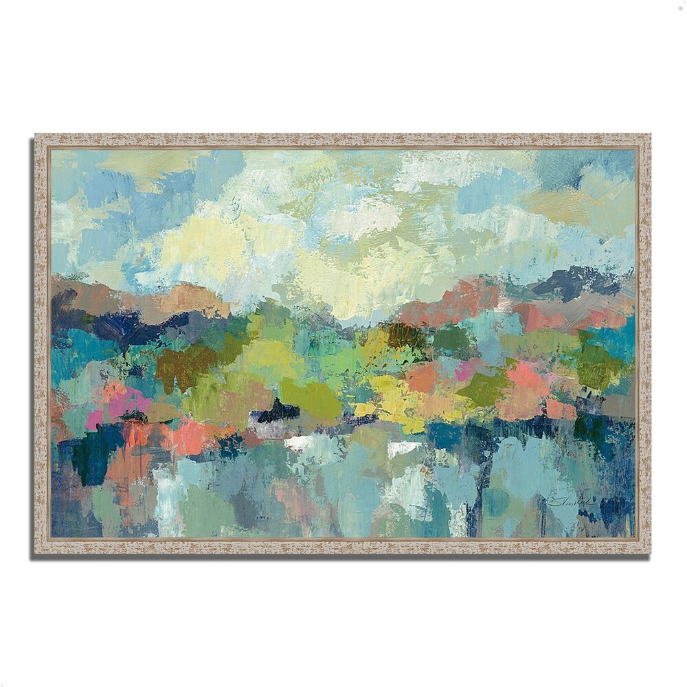 Abstract Lakeside by Silvia Vassileva - Premium Giclee Art Print on Gallery Wrapped Canvas - Ready to Hang Wall Decor - Perfect for Living Room, Bedroom & Office