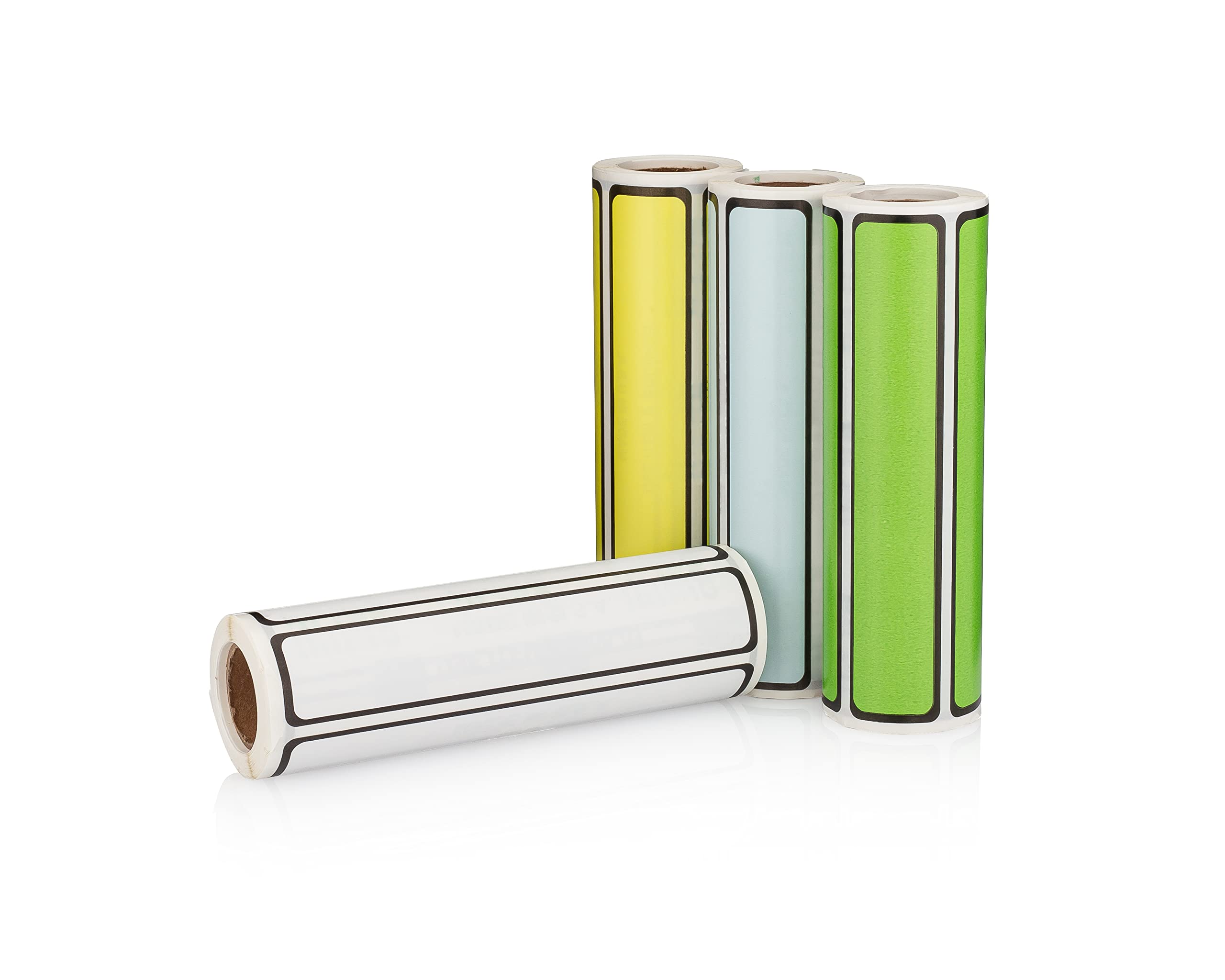 Carstens Adhesive Sticker Labels 5 3/8” x 1” - 200-Pack Multicolored Binder Spine Labels for 1” Ring Binders (4 Rolls) - Perfect for Office Organization, School Supplies & File Classification