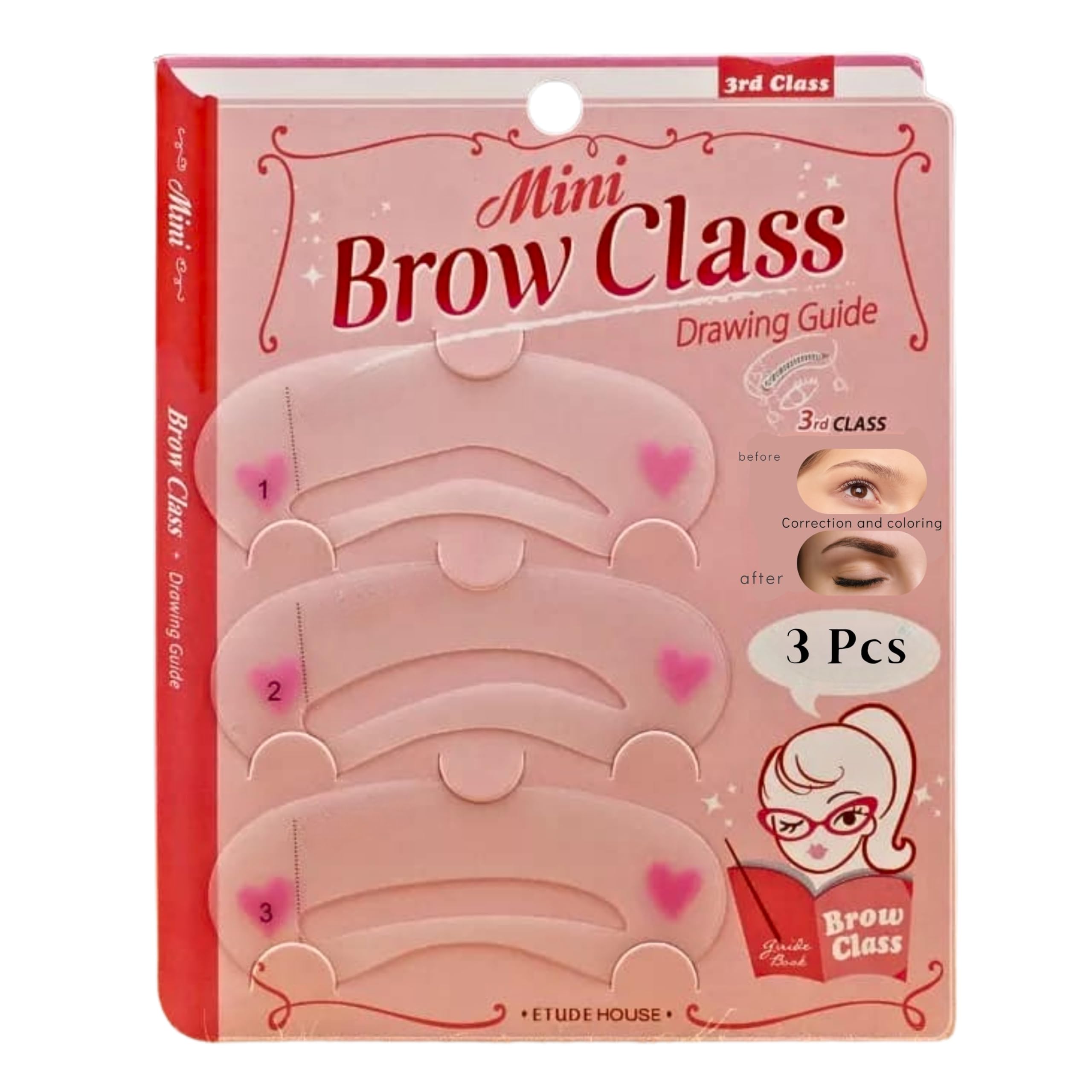Eyebrow Stencil Kit - Reusable Eyebrow Grooming & Shaping Templates with 3 Different Shapes | Perfect for Eyebrow Makeup, Microblading Practice & Beauty Salon Use