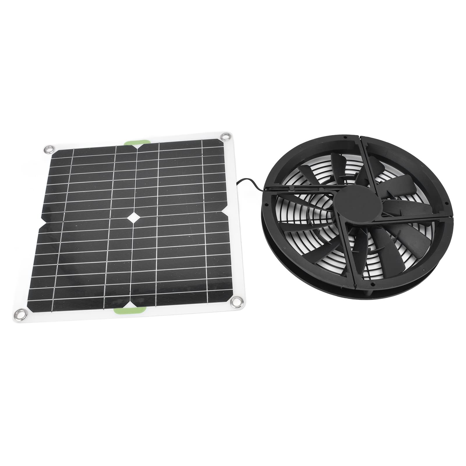 10in 100W 3000 RPM Waterproof Solar Panel Fan Kit - Solar Powered Garage & Shed Exhaust Vent Fan for Greenhouse, Chicken Coop, Pet Houses & Window Ventilation - Perfect for Cooling, Air Circulation & Odor Control