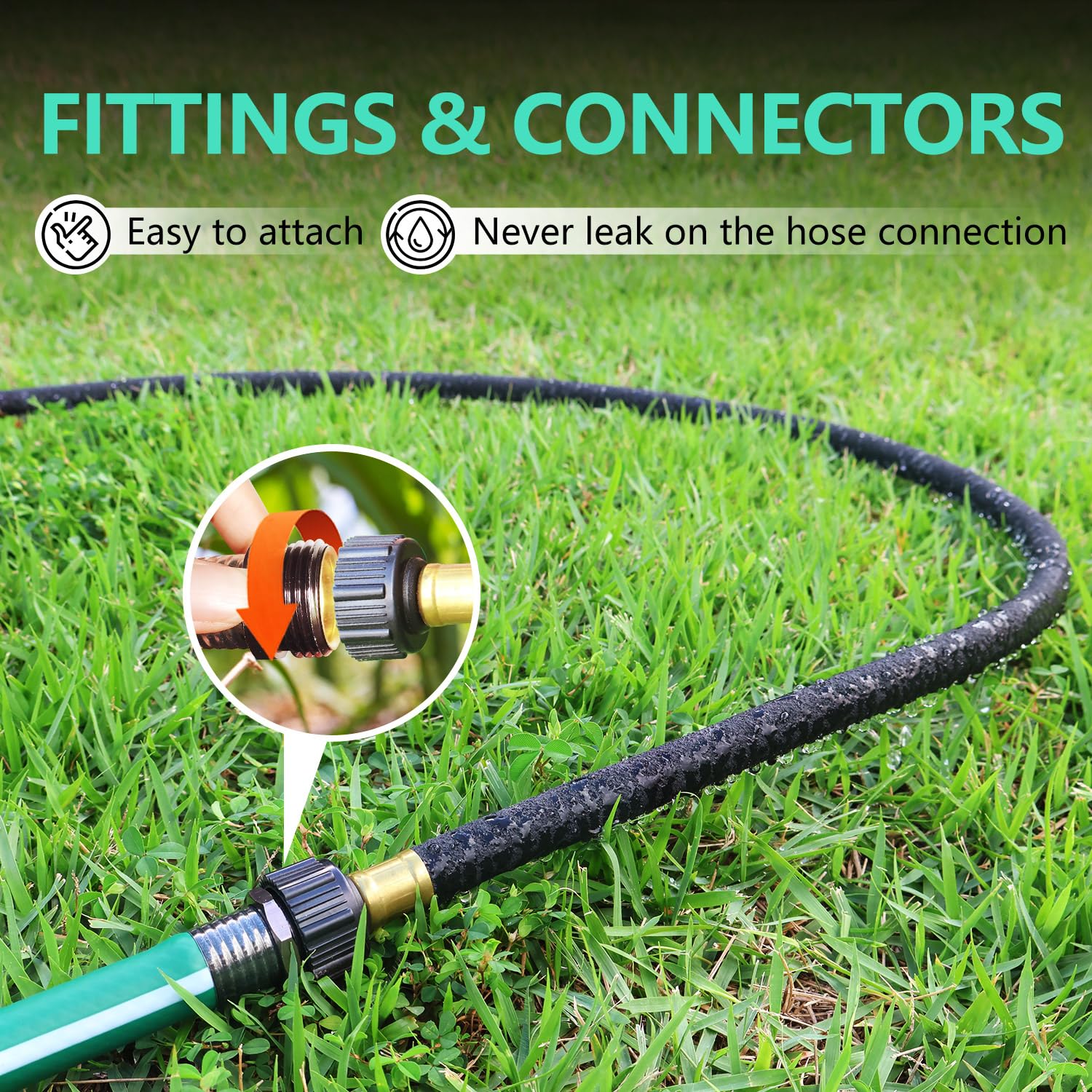 **75 Ft 1/2’’ Soaker Hose for Garden Beds - Efficient Drip Irrigation System for Watering Plants, Vegetables & Flower Beds - Perfect for Eco-Friendly & Low-Water Gardening**