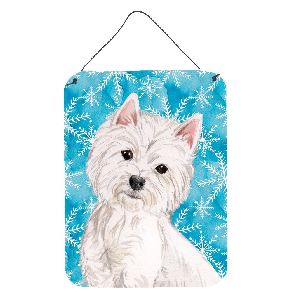 Westie Winter Wall Decor - 12x16 Aluminum Metal Sign for Kitchen, Bar, Bathroom & Front Door - Multicolor Home Plaque - Perfect for Holiday & Seasonal Home Decoration