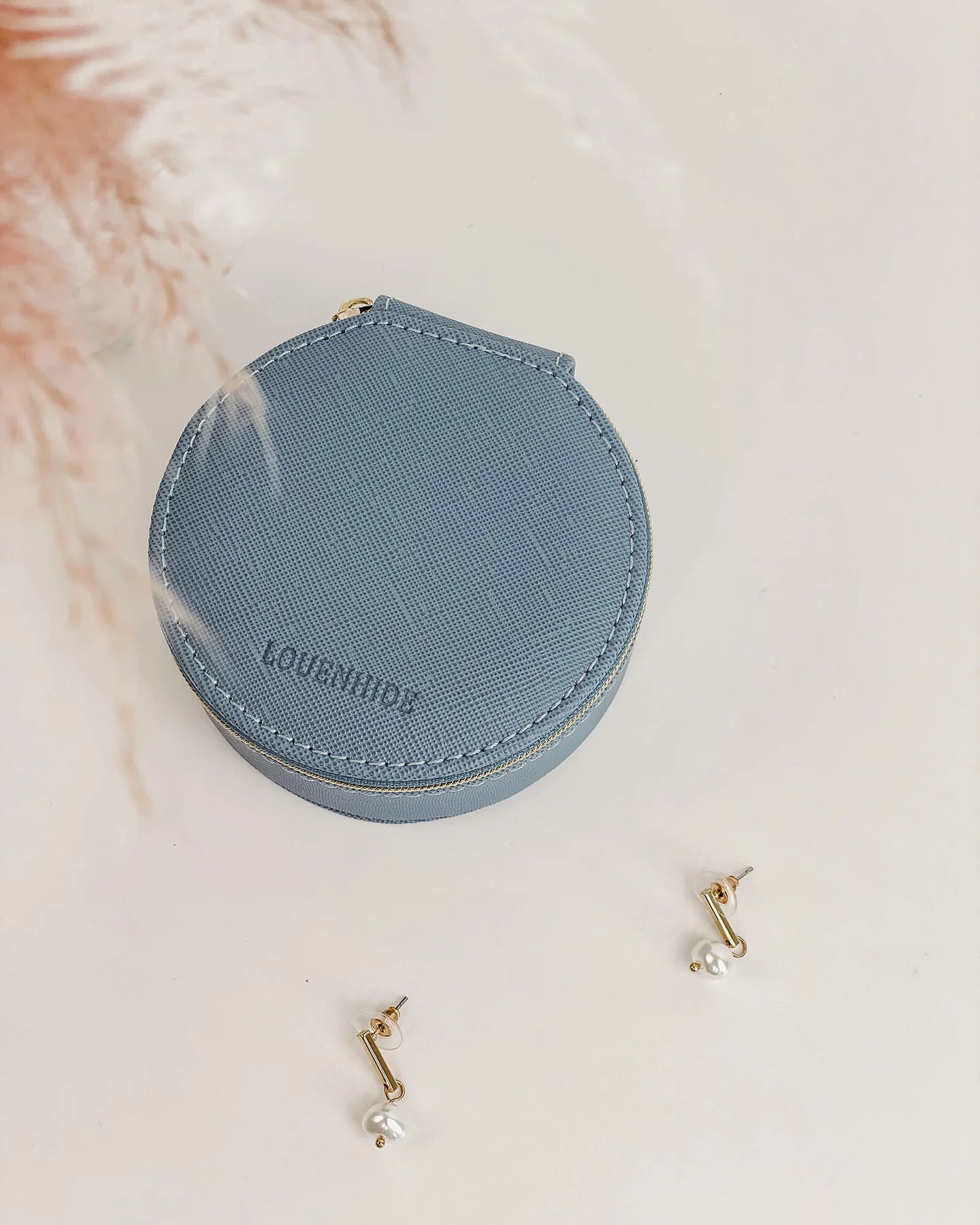 Luxury Blue Sisco Jewelry Box by Louenhide - Elegant Storage for Rings, Necklaces & Earrings - Perfect for Gift Giving & Home Decor