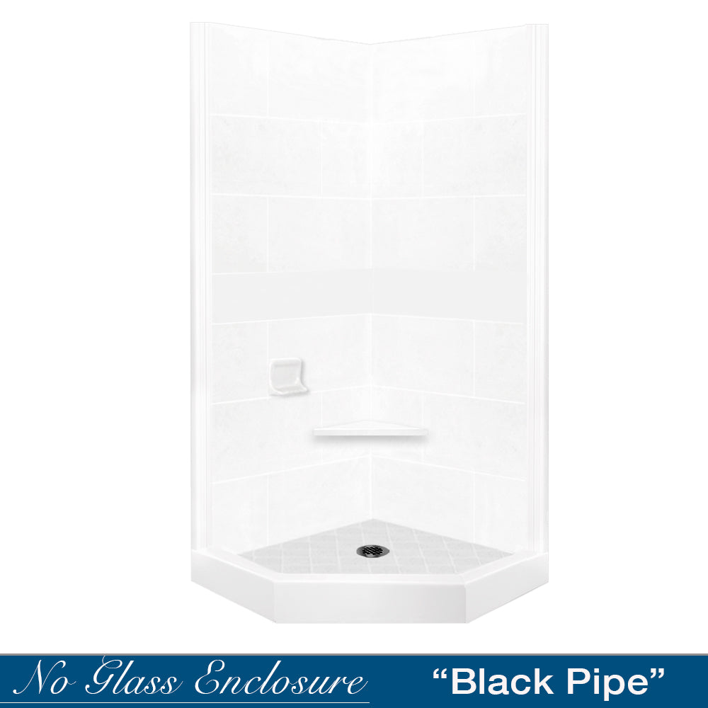 Premium Diamond Solid Natural Buff Neo Shower Enclosure Kit - Waterproof Bathroom Upgrade for Modern Homes & Luxury Hotels