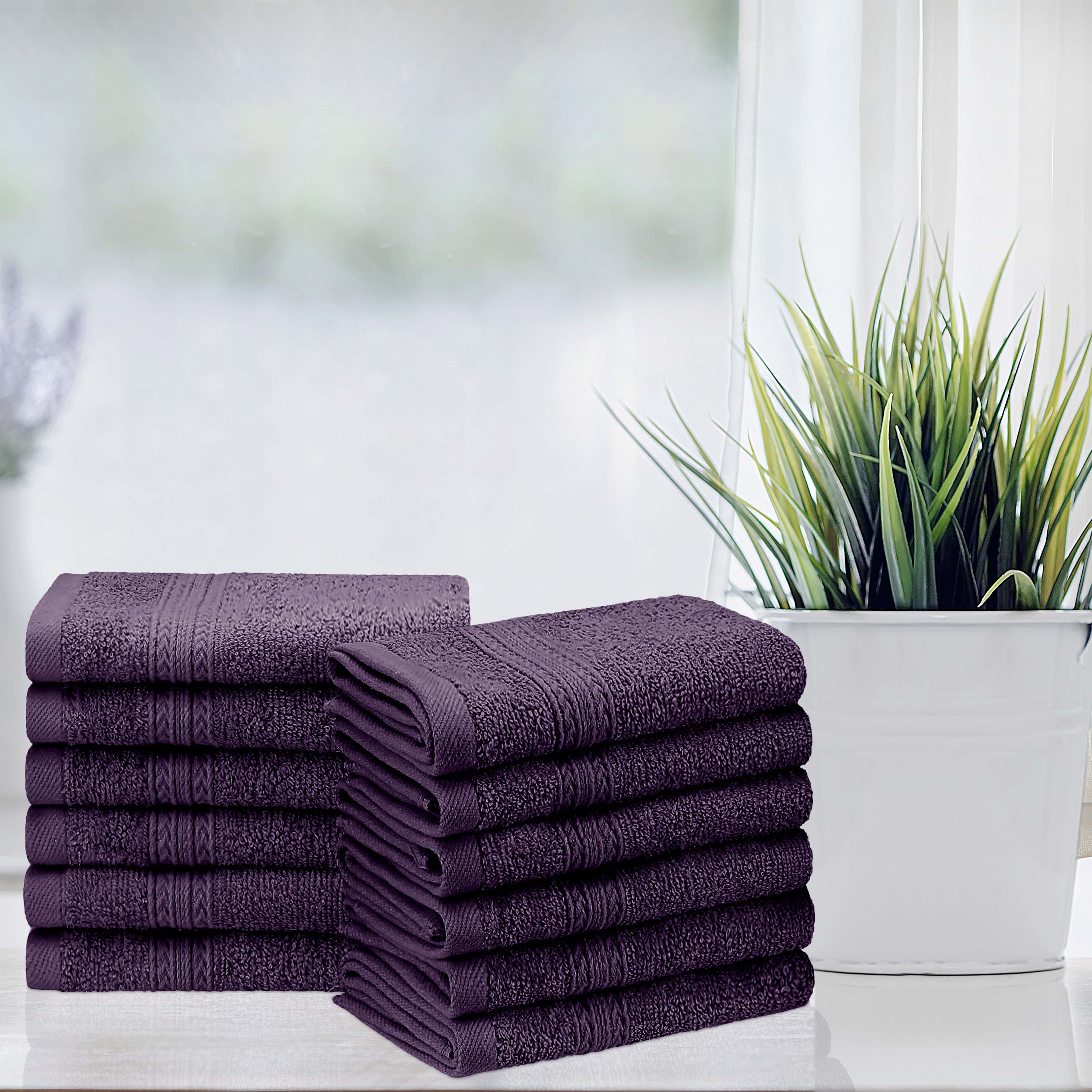 Organic Cotton 12-Piece Solid Face Towel Set | Eco-Friendly, Soft & Absorbent | Perfect for Spa, Gym, Travel & Home Use