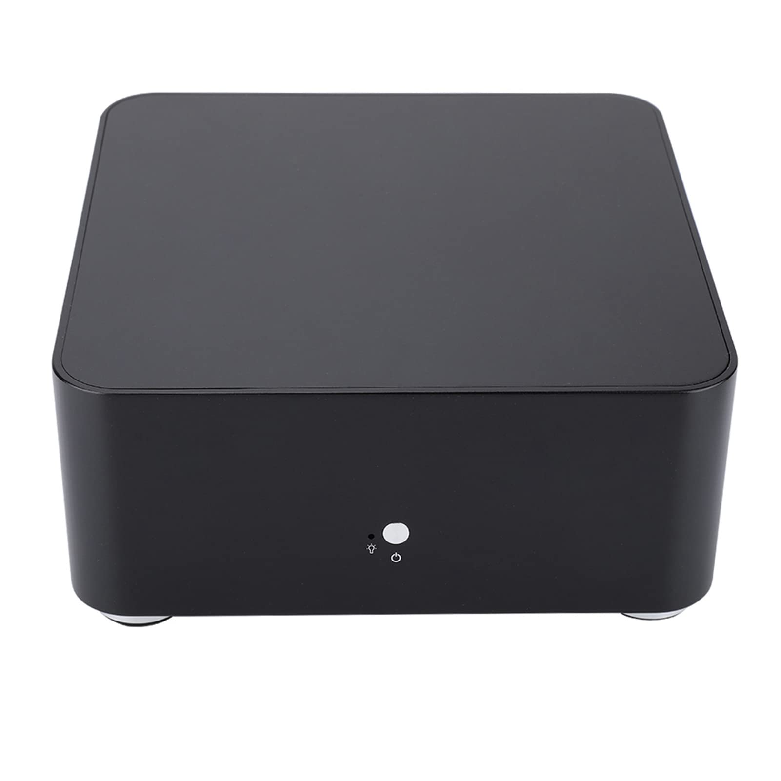 Mini ITX Computer Case - Compact Aluminum Alloy Gaming PC Case for Small Form Factor Builds | Perfect for HTPC, Home Theater & Space-Saving Desktop Setup (Black)
