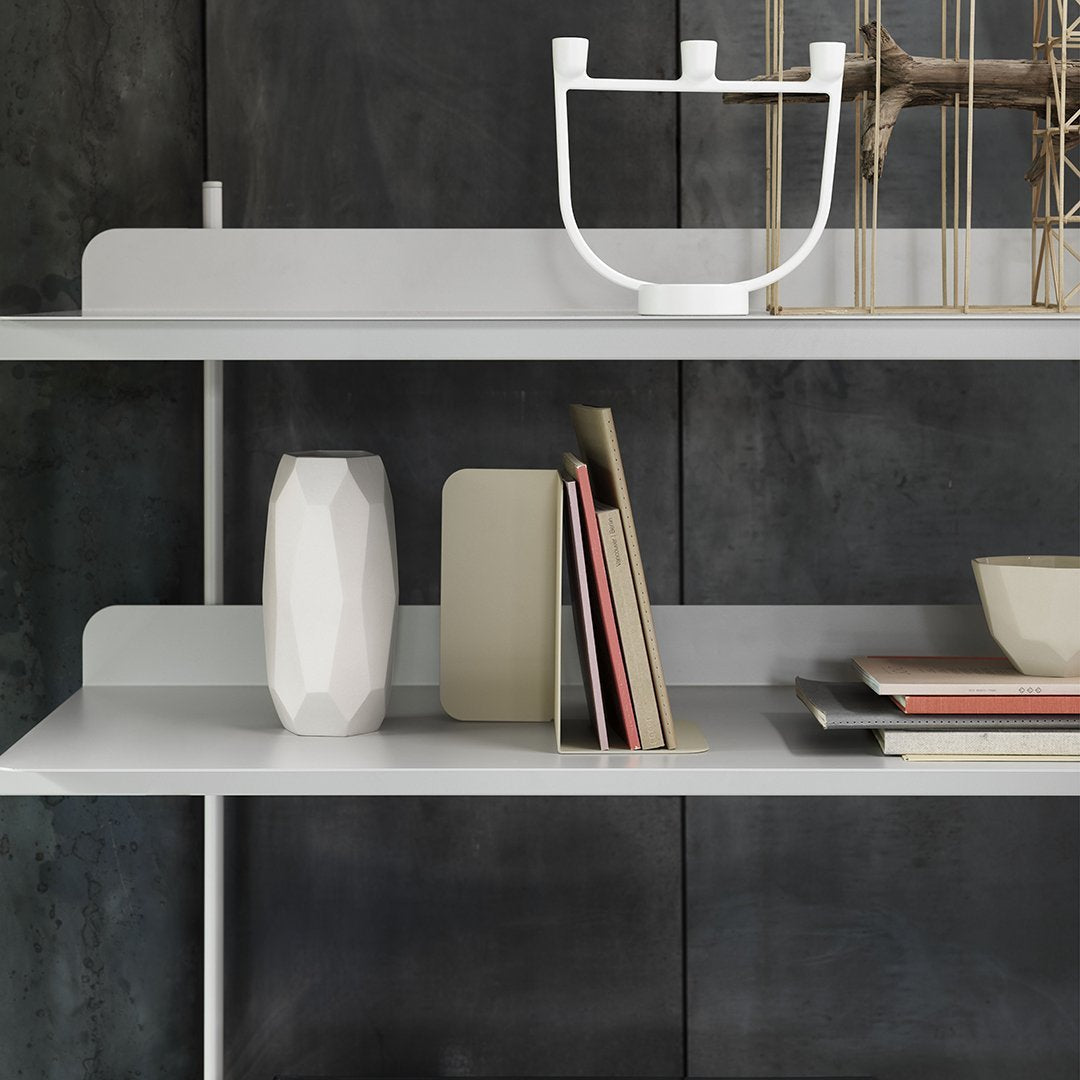 Muuto Cecilie Manz Compile Bookend - Modern Minimalist Book Holder for Shelves & Desks - Perfect for Home, Office & Library Organization
