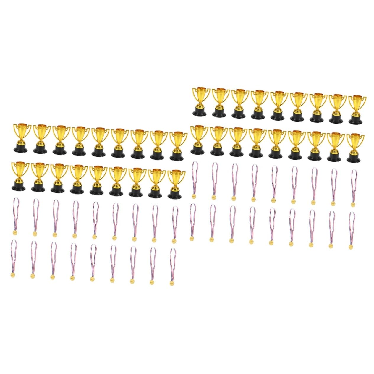 INOOMP 72 Pcs Early Learning Trophies - Bulk Mini Toy Awards for Kids Classroom Rewards, Party Favors & Motivational Prizes | Perfect for School Events, Birthday Parties & Achievement Celebrations