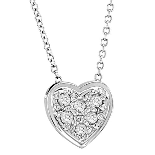 Exquisite Diamond Heart Necklace for Women - Elegant 14K Gold Pendant Gift for Valentine's Day, Anniversary & Special Occasions