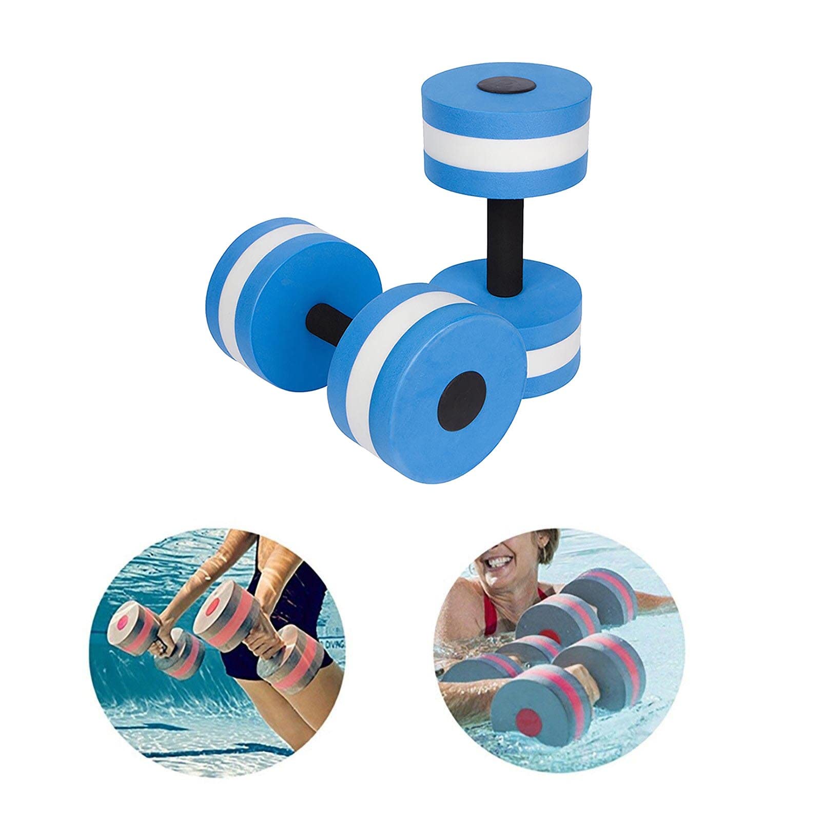 Aqua Fitness Dumbbells - 1 Pair EVA Foam Water Dumbbells for Pool Workouts, Swimming Resistance Training & Aquatic Aerobic Exercise | Perfect for Water Aerobics, Swim Training & Pool Fitness Classes