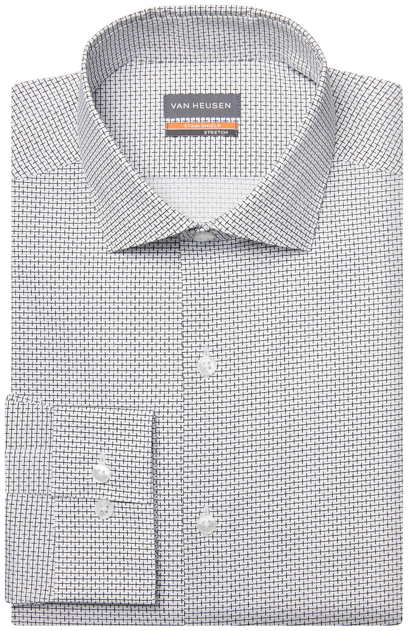 Van Heusen Men's TALL FIT Dress Shirt - Stain Resistant, Stretch Comfort, Big & Tall Sizes - Perfect for Office, Business Meetings & Formal Occasions