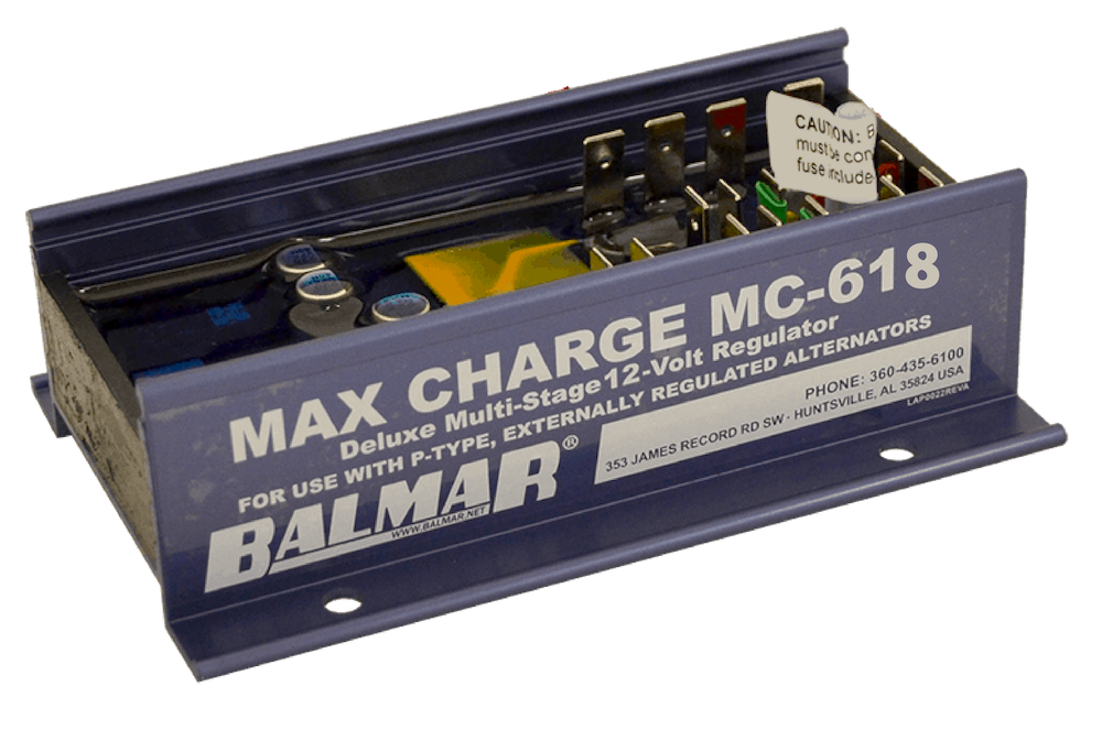 Balmar 12V Smart Alternator Voltage Regulator MC 618 - Marine & RV Power Management System for Reliable Battery Charging