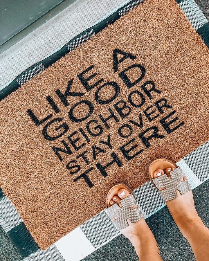 Like A Good Neighbor Stay Over There - Funny Sarcastic T-Shirt for Men & Women - Perfect for Parties, Gifts & Neighborhood Events