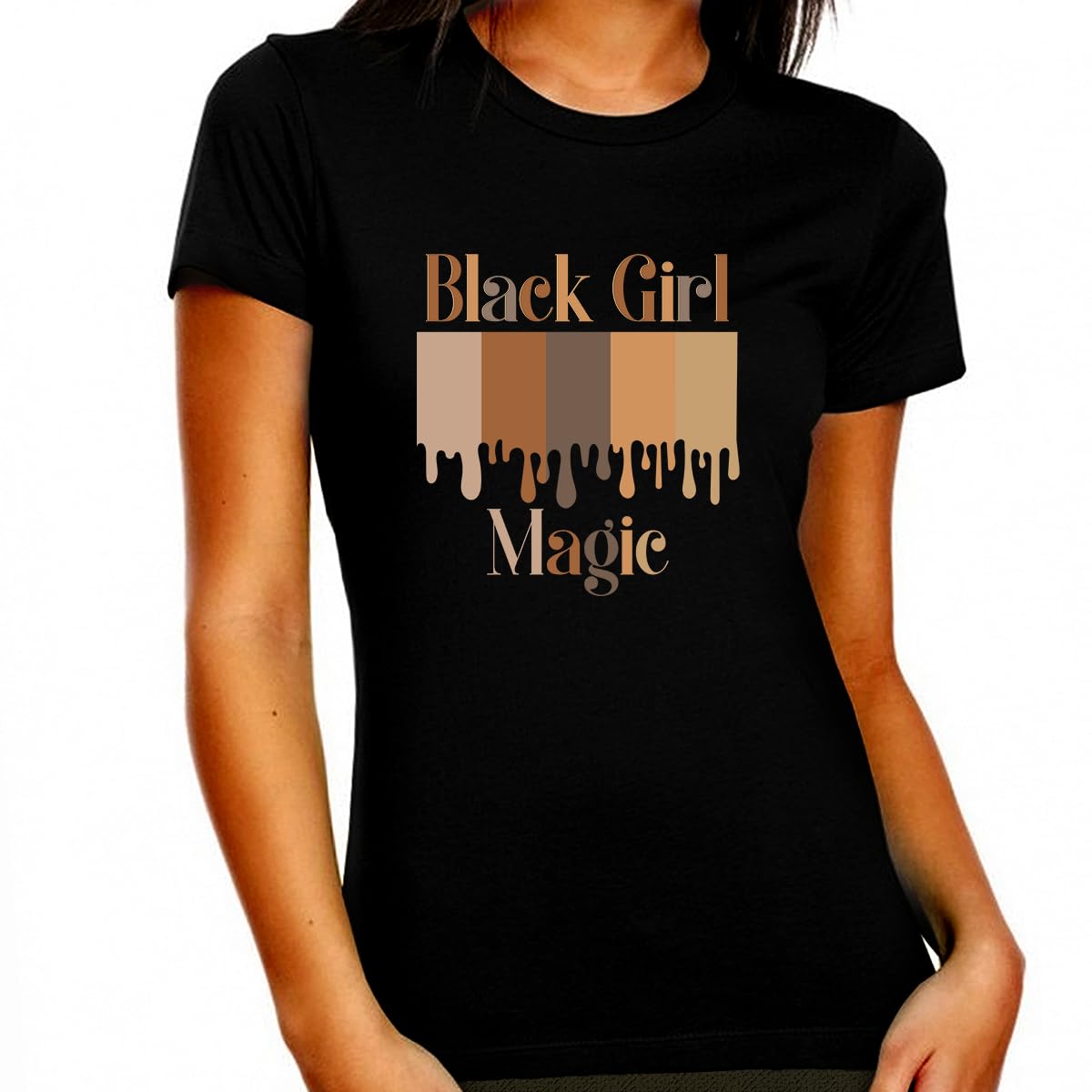 Juneteenth T-Shirt for Women | Black Girl Magic Shirt | Melanin Drip Design | Black History Month Apparel - Perfect for Celebrations, Protests & Cultural Events