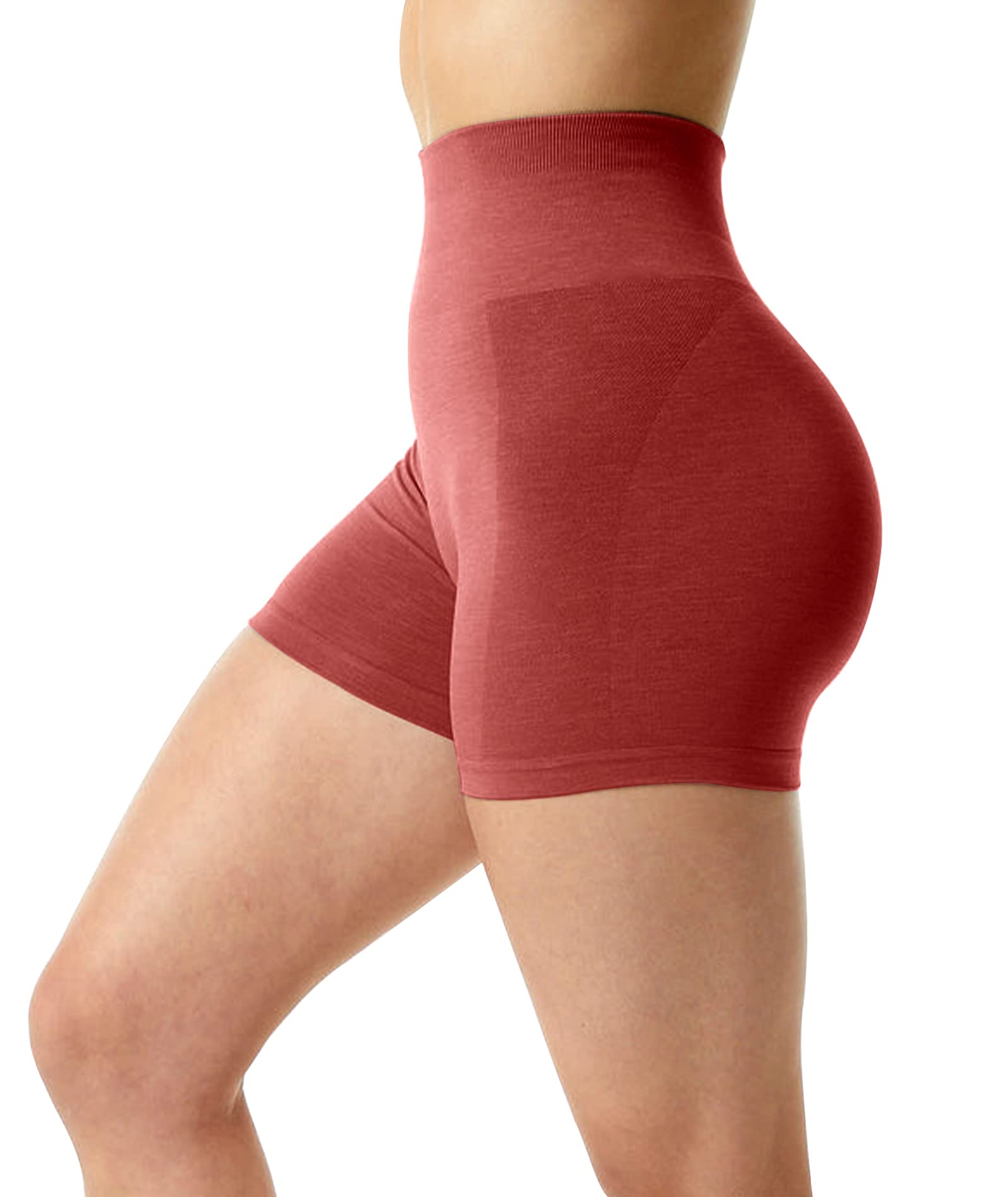 Unthewe Women's High Waisted Seamless Workout Shorts - Butt Lifting Gym & Yoga Shorts for Women - Perfect for Running, Training & Lounge Wear