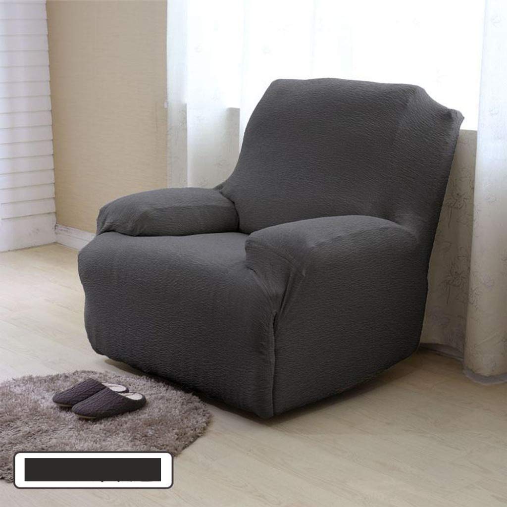 MO&SU Stretch Reclining Sofa Slipcover - Dark Gray Recliner Furniture Protector for 120-160cm Loveseat & 3-Cushion Couch | Waterproof, Anti-Slip, Washable | Perfect for Living Room, Home Theater & Family Gatherings