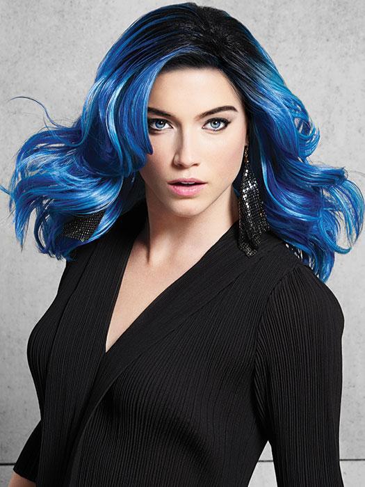 Blue Waves HF Synthetic Wig with Basic Cap - Soft & Natural-Looking Hair Replacement for Daily Wear, Cosplay, and Costume Parties