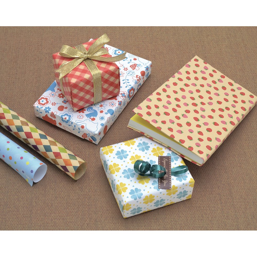 Takajirushi 35-1967 Retro Wrapping Paper Set - 6 Unique Patterns, 2 Sheets per Design - Perfect for Gift Wrapping, Scrapbooking & Party Decorations