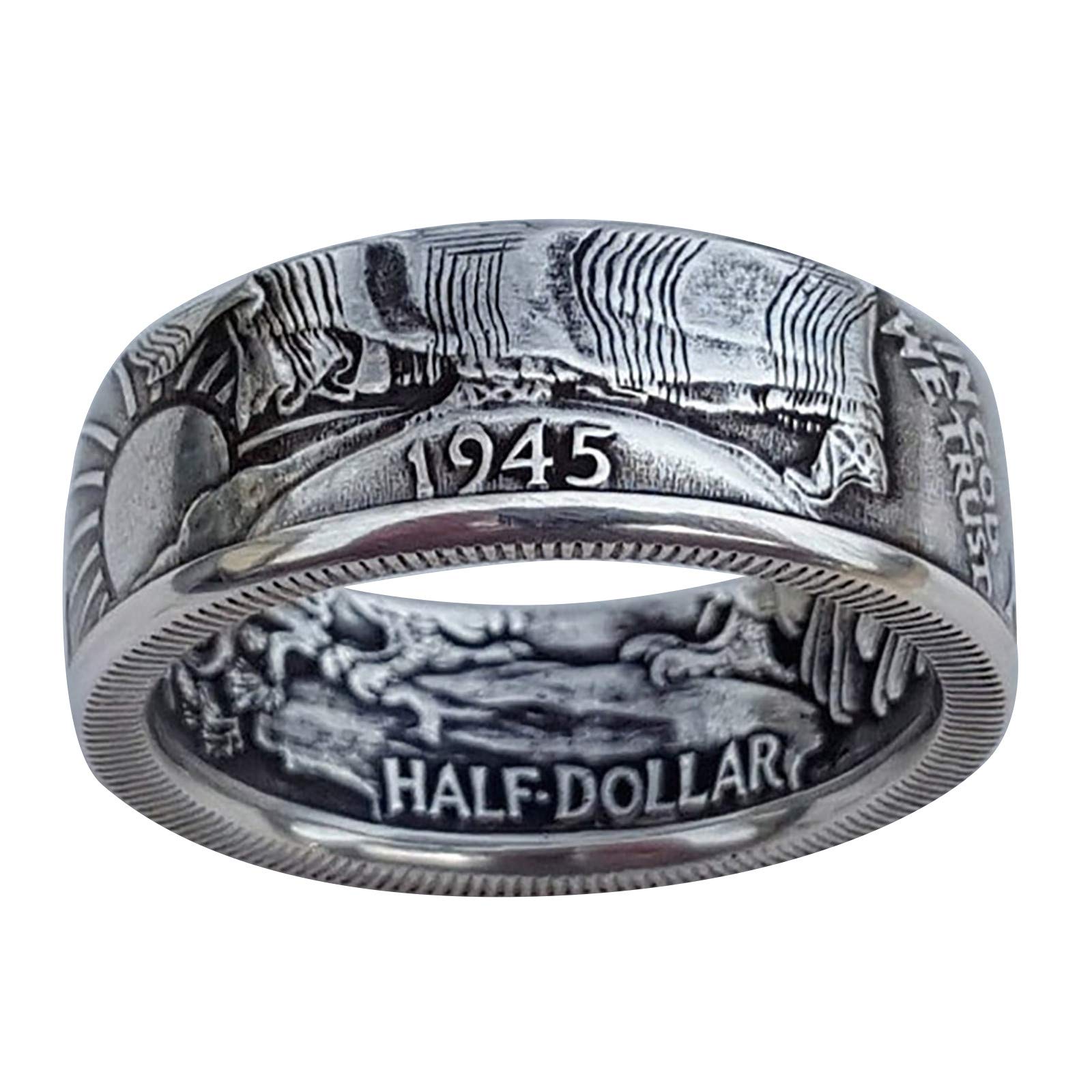 Men's Fashion Jewelry Ring Set - 7-13 Colorful Stone Rings for Party & Gifting
