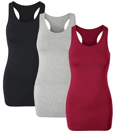 Black+grey+wine Red (Racerback)