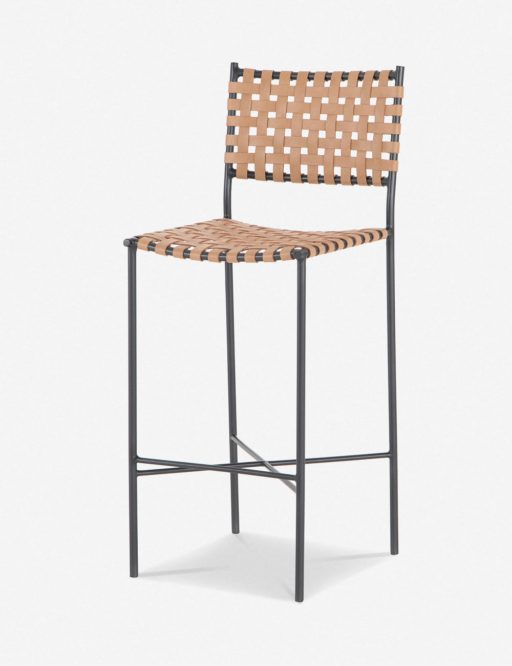 Premium Daniel Leather Bar Stool - Adjustable Height Counter Stool with Padded Seat - Perfect for Kitchen Islands, Home Bars & Restaurants
