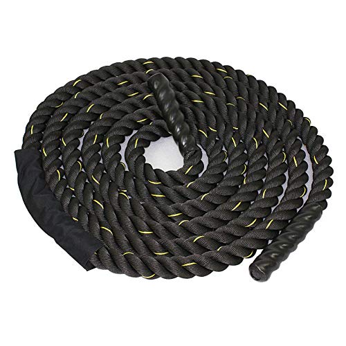 1.5 Inch x 30 Feet Poly Dacron Battle Rope for Strength Training & Fitness Workouts | Heavy Duty Undulation Exercise Rope | USA Made | Ideal for CrossFit, Gym & Home Workouts
