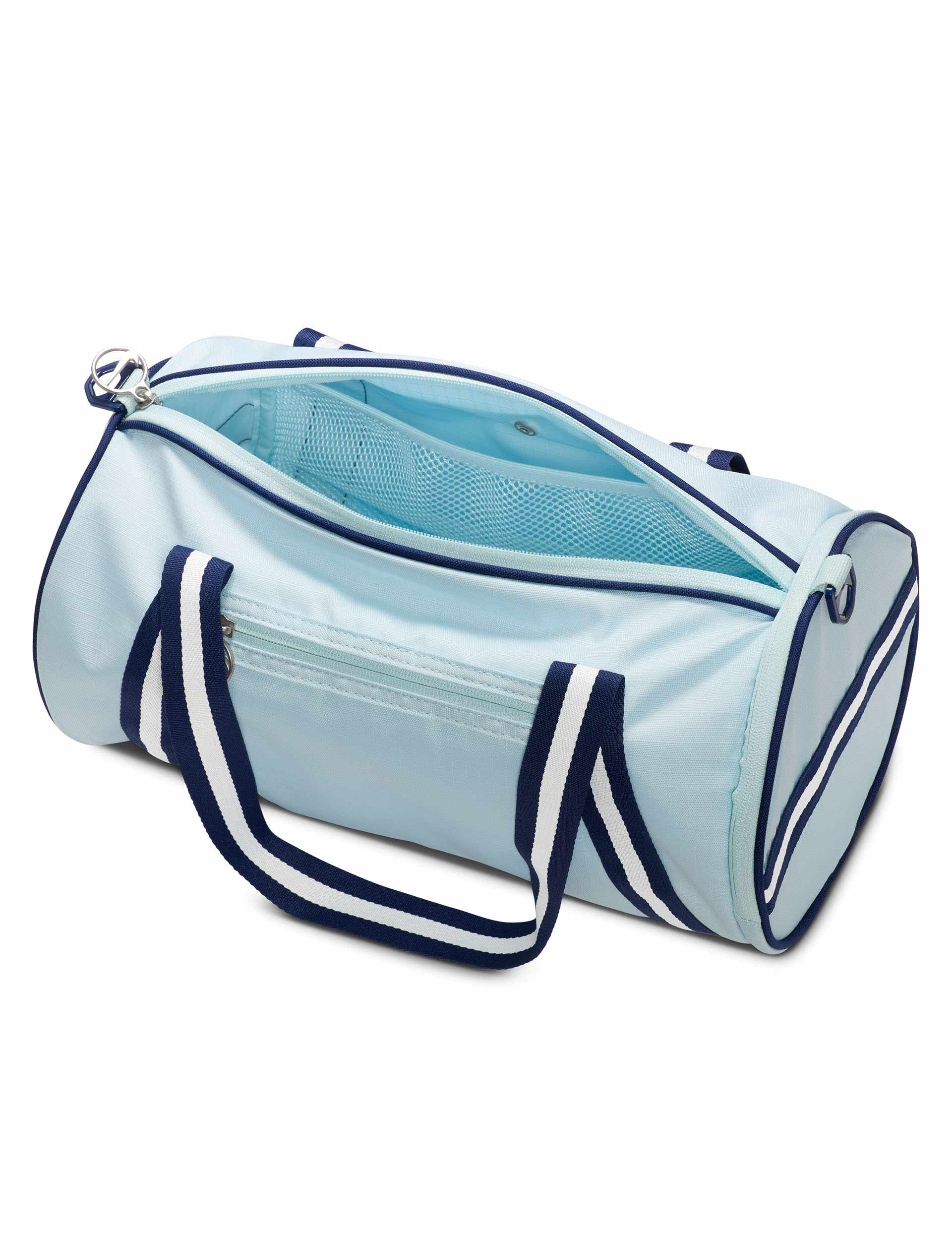 Vintage Heritage Retro Duffel Bag for Men & Women - Waterproof Travel Gym Duffle Bag with Shoulder Strap, Glacier Blue/Blue Void - Perfect for Gym, Travel, Camping & Weekend Getaways