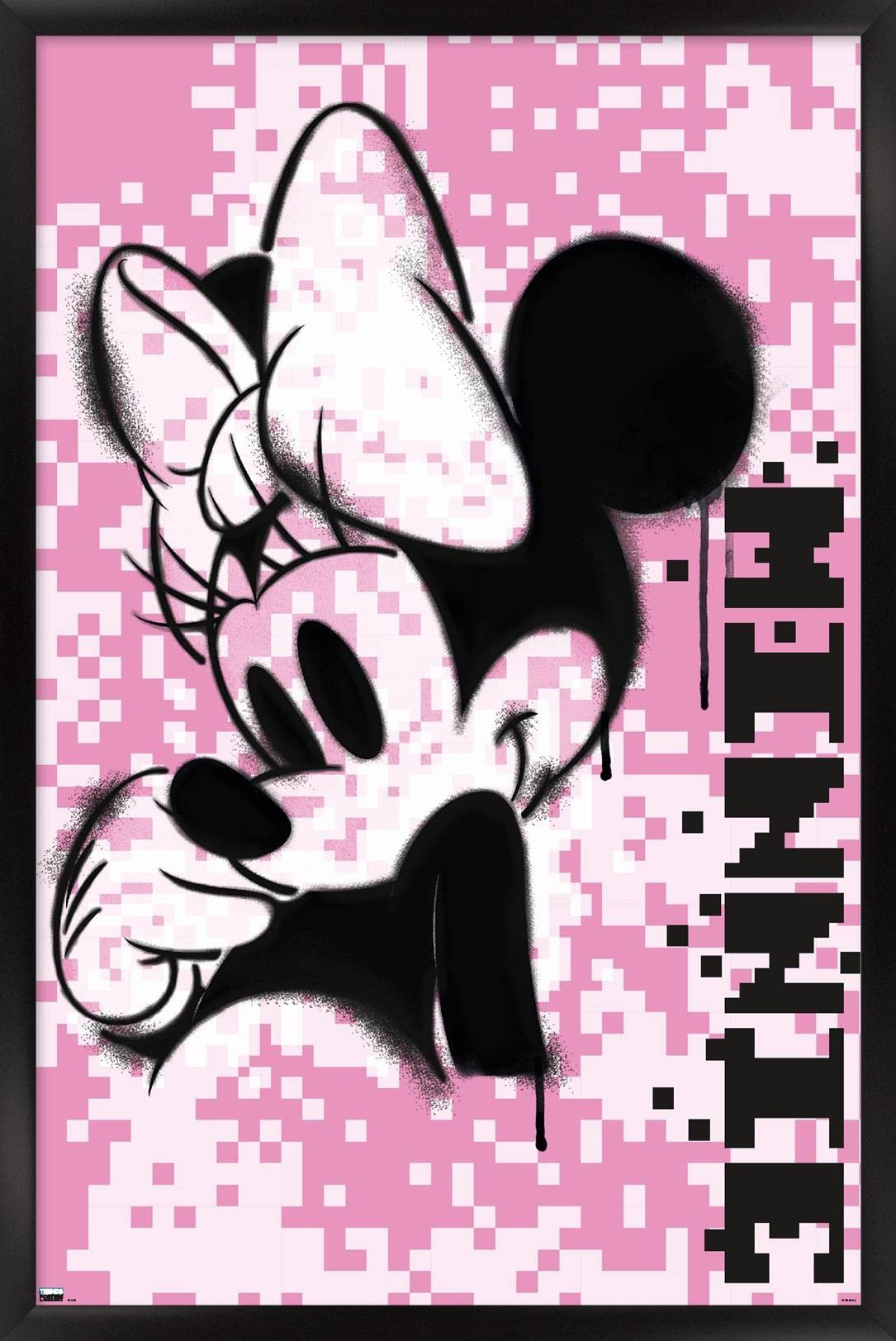 Disney Minnie Mouse Pink Pixels Wall Poster - 14.725