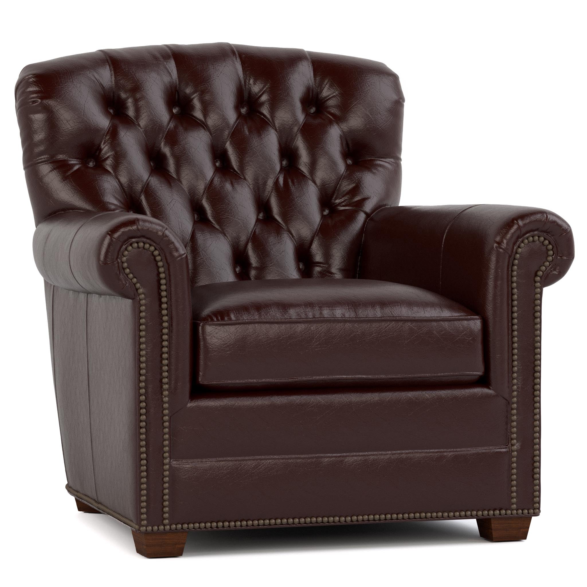 Wharton Tufted Upholstered Accent Chair - Modern Velvet Lounge Chair for Living Room, Bedroom, or Office - Comfortable Reading Chair with Button Tufting and Solid Wood Legs