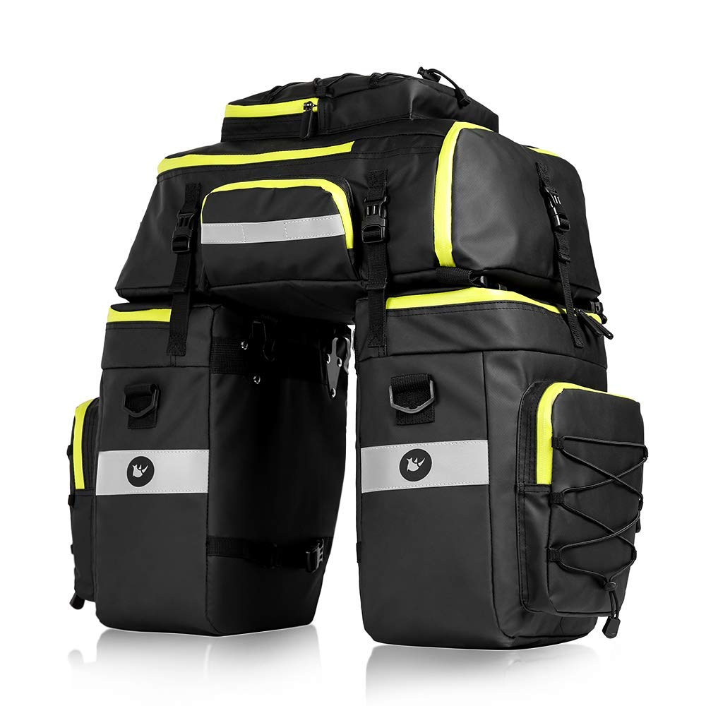 Rhinowalk Bike Pannier Bag Set - 3-in-1 Waterproof Bicycle Cargo Rack Bag with Shoulder Strap & Laptop Compartment | Perfect for Commuting, Cycling Tours & Outdoor Adventures