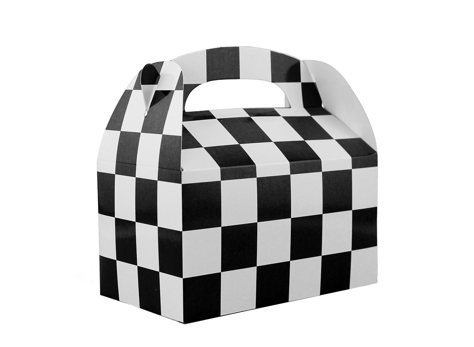 Adorox 24-Piece Checkered Racing Treat Box Set - Race Car Themed Party Favors, Kids Birthday Party Supplies, Gift Boxes, Party Decorations for Boys & Girls - Perfect for Race Car Birthday Parties, Baby Showers & Themed Events