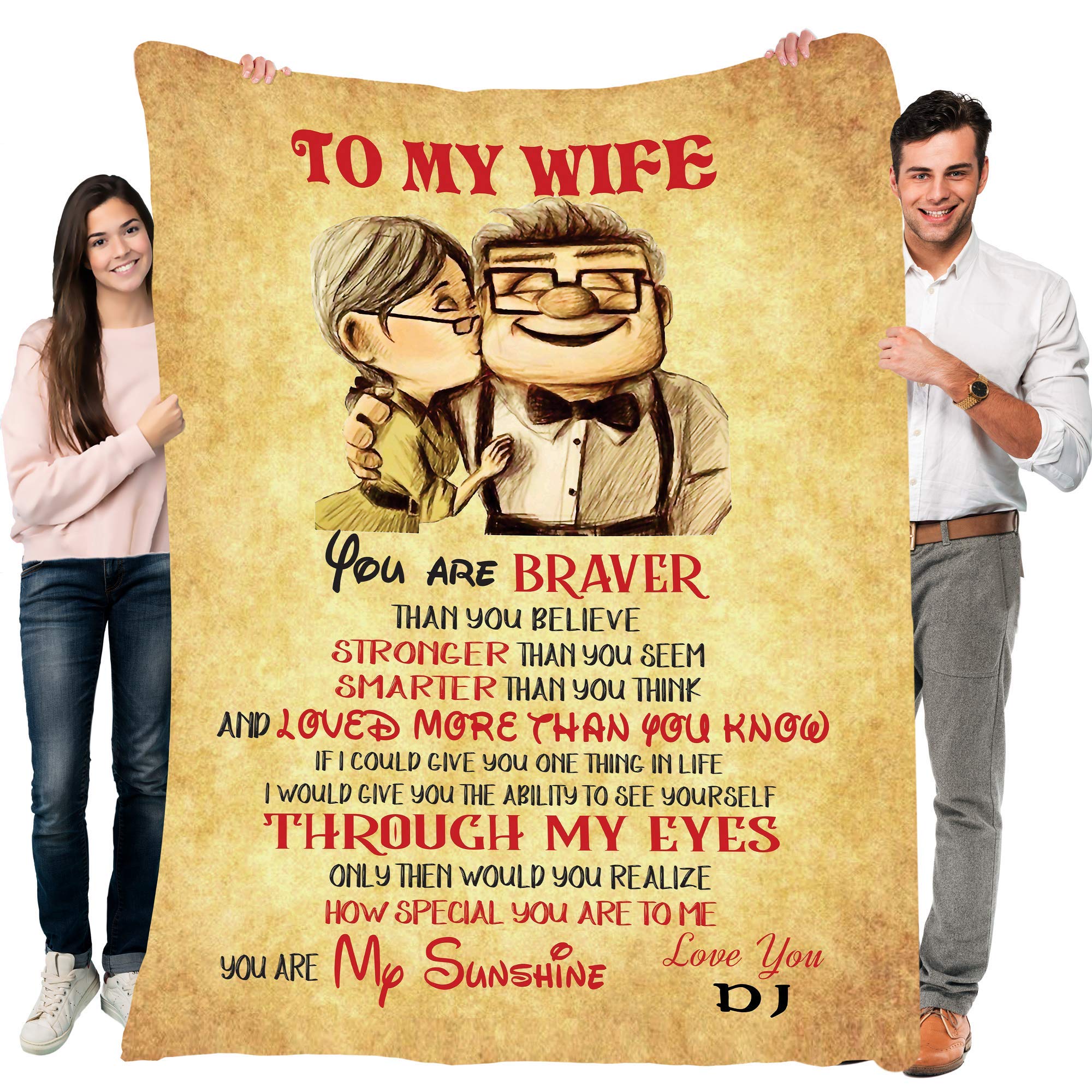 Best Personalized Family Gifts for Wife - Custom Photo Blanket 50x60 - Perfect for Anniversary, Valentine's Day & Cozy Nights
